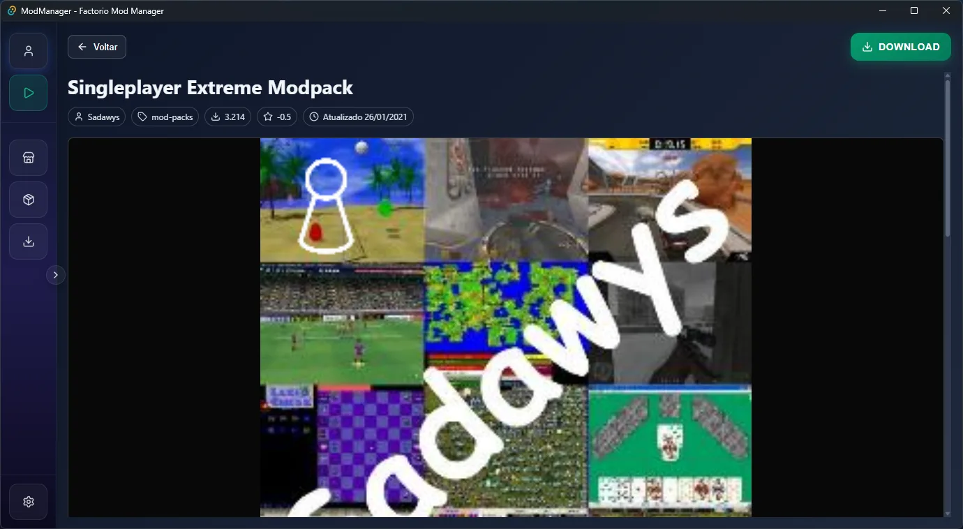 Detalhes de um mod
