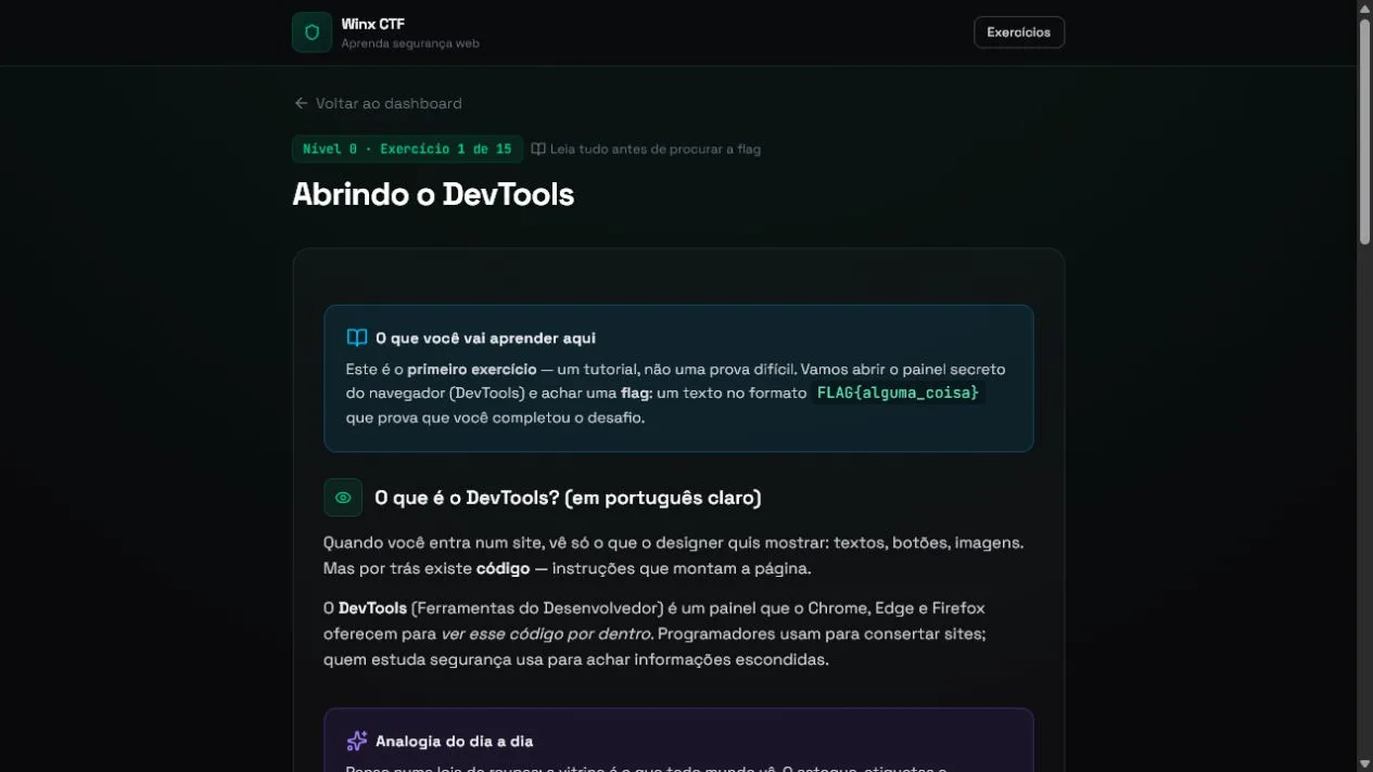 Aula guiada de DevTools